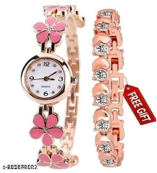 Designer Round Case Dial Attractive Metal Belt Women Analog Watches for Girls