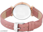 Unique New Stylish Pink women Collection classic Designer Leather belt Charming Look Quartz Analog Ladies Girls Watches watch for women