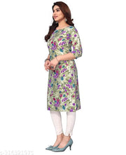 Women Printed Crepe Straight Kurti