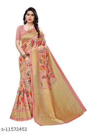 Women's Art Silk Floral Printed Saree