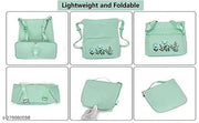 SRZ Samrukzone Multiuse Travel Folding Bag, Trendy Waterproof Stylish Backpack, Lightweight Polyester Drawstring Bag, College Bag, Girls-Women, Duffle Bag (Light Green- Pack of 1)