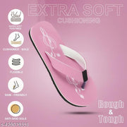 BLESSING Women Stylish | Super Soft | Ultra-Light |Flip-Flop Daily Use | Casual wear| Anti Skid |Thong Slippers for Women (Pink)