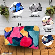 Fantastiqo Abstract Orange & Brown Clutch Bag for Women | Vibrant Party & Casual Sling Purse | Trendy Handbag