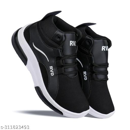 PRO_Stylish Comfortable Sports Sneakers Running Shoes Running Shoes For Boys AND Girl (BLACK)