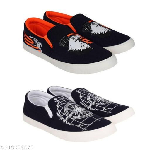 Pack of 2-2s combo shoes for men| black red-blue black- t blue combo shoes in color| comfortable and walking shoes for men