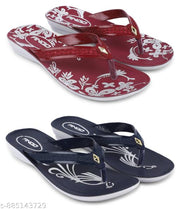Multicolor Combo of Women's Slippers and Flipflop - Pack of 2