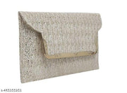 Ladies Gold/Golden Clutch For Parties/Marriages/Functions Handbags - THOC