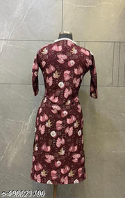 Polyster/Crepe fabric-Jivandhara Premium Kurti For Women