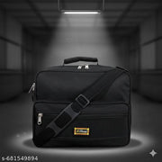 [N.CHOICE]Stylish Blue/Black Office Laptop Messenger Bag for Men with Shoulder Strap.