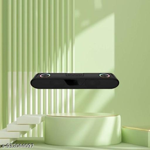 Portable Bluetooth Speaker, 16 Watts, Upto 8h Backup, Dual Drivers + Dual Passive Radiators, Call Function, Bluetooth v5.3 | USB | mSD| AUX, TWS, RGB LED