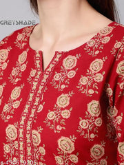 GREYSHADE Straight Short Kurta for Girls and Women