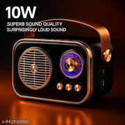 Vintage Bluetooth Wireless Speaker | 10W RMS Loud Sound | Retro Design with Type-C Charging