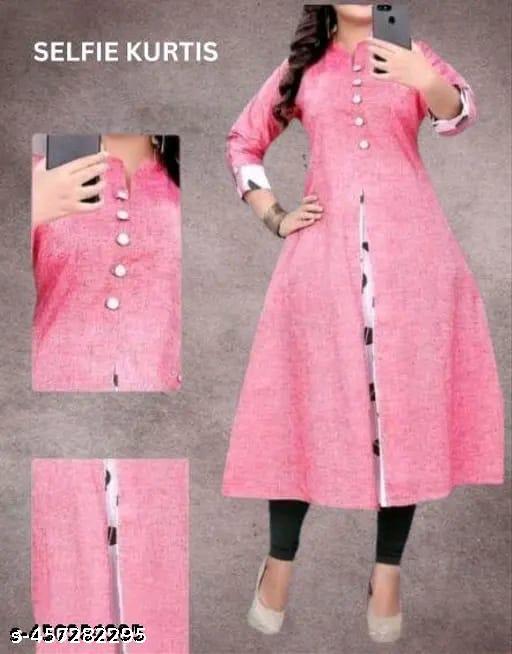 Selfi Cotton Branded Kurti