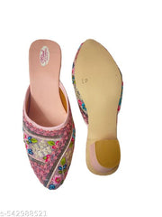 heel Embroidery Half multi jutis for women
