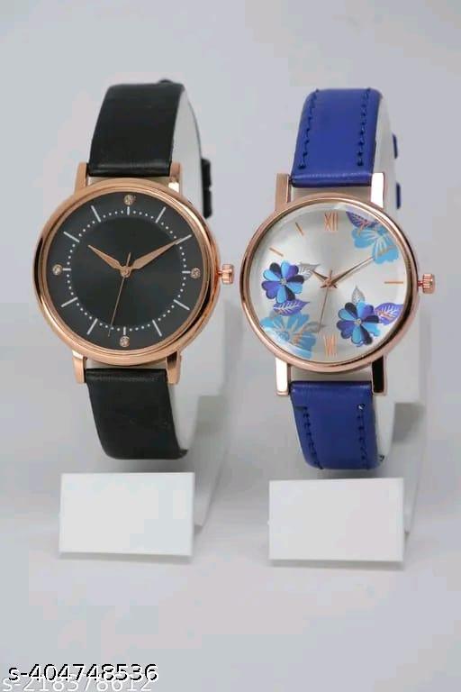 Precious Flower Designer Rust Thorns Fit Round Dial with Colorful Stylish Leather Belt Analog Watches for Women Watches Attractive Ethnic Flower Designer Leather Belt Analog Watches for Women Watches for Girls
