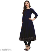 Yova Style Plain Umbrella Frock Design Anarkali Latest Fashion Cotton Kurti Dress For Women Ladies Skirt Top With Black Batik Printed Lace Border Regular Daily Wear Simple Use Branded Kurta