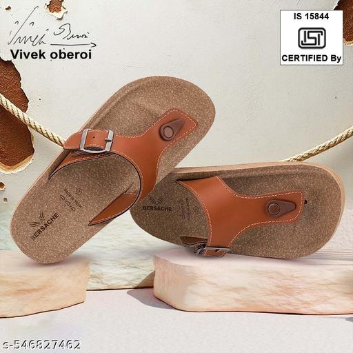 Bersache Extra Soft Classic Casual Chappal with  Regular wear with Ultra Soft & Flexibility Technology Slider for Men's (Rust)