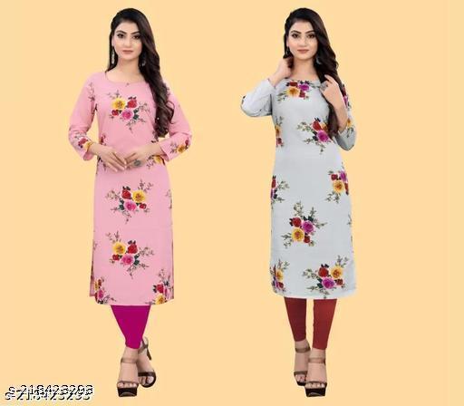 Polyster/Crepe fabric-Kashvi Pretty Kurtis