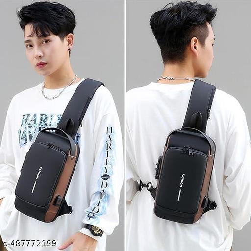 Bag For Men CrossBody Backpack For Men Women, Anti-Theft Chest Bag With USB Charging Port,Messenger Bags Waterproof Casual Shoulder Bag Travel Hiking(Multicolor)