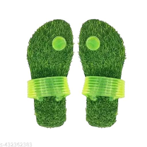 LifeO -Stylish | Men's Double Soft | Grass | Casual | Lightweight | Comfortable | Healthy | Slipper | Flip Flop | Khadau for Men (1 Pair) Grass Slipper