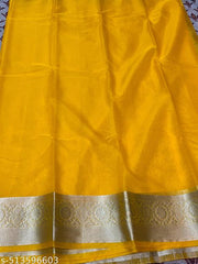 Beautiful Plane Organza Saree (Gala)