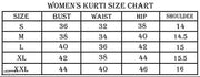 Polyster/Crepe fabric-Casual Round-Neck 3/4th Length Sleeves (45"Inches)