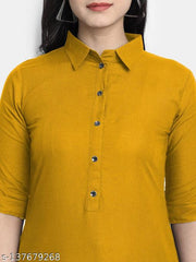Women's Solid Rayon Kurtis