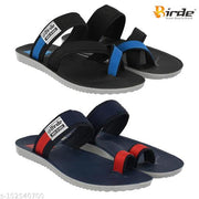 BRD-729-BRD-732 Black Nivar Flip Flops For Men Combo Pack of 2