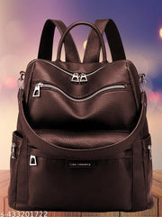 MomsyStore Girls Leather Backpacks for College And Office