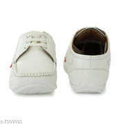 Stylish Men's Syntethic Leather White Casual Shoes