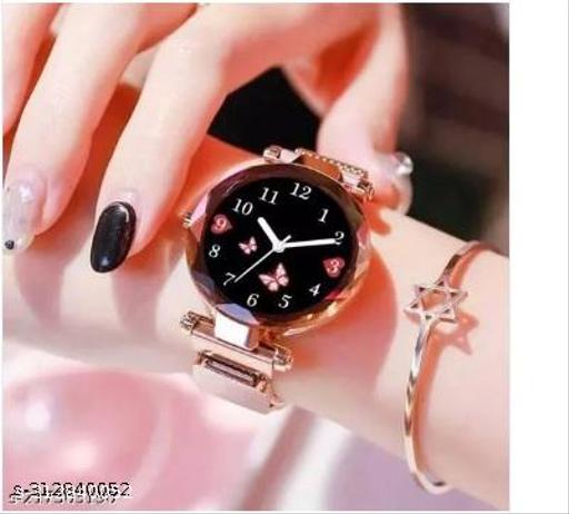 Butterfly Magnetic strap Analog watch for Ladies and Girls