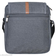 LOREM Grey Casual Linen Textured Cross Body Sling Bag For Men SL07