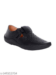 MRJ1683 Men's Black Synthetic Leater Outdoor Casual Sandal