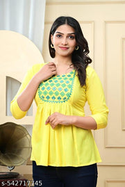 Short kurtis and different variant & colour s embroidery work designer kurtis beautiful short kurtis