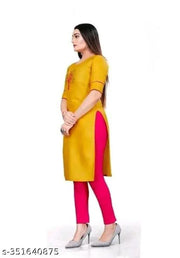Fancy Festival Doimond  Hot Fix Cotton Kurti Combo-2
