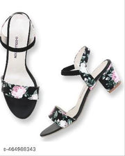 HAMZA Printed Block Heel Sandal For Women