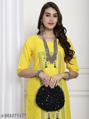 Polyster/Crepe fabric-New Attractive combo kurti for women with lowest price & Best Quality kurti (pack 2)