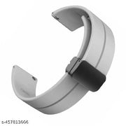 22mm Silicone Band & 22 mm Brown Leather Compatible With Quick Release Straps grey magnet & brown leather