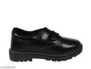 Coolz Unisex Kids Black Formal School Uniform Shoes Deluxe Velcro