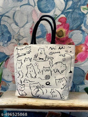 "Charming Cat Tote: Adorable Design Meets Ultimate Functionality!"