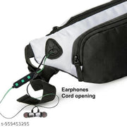 Black and white  Waist Bag for Men & Women | Water-Resistant Fanny Pack with Hidden Back Pocket & Adjustable Strap