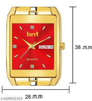 HRRT 9151 Stylish Gold Date & Day Display Analog Watch for Men & Boys | Premium Chain Watch | Party & Daily Wear