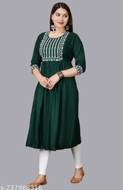 New Trendy Embroidery Gaithering Anarkali kurtis