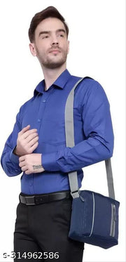Fancy Craft Men & Women Blue Sling Bag - Extra Large