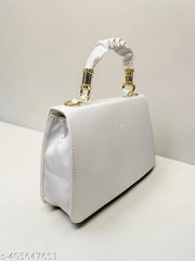Graceful Stylish Slingbags Luxury High Quality PU Leather Women Shoulder Bag (White)