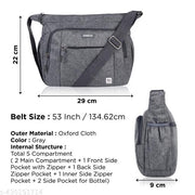 NFI essentials Sling Bag, Cross Body Messenger Bag for Business College & Classes, One Side Shoulder With Adjustable Strap