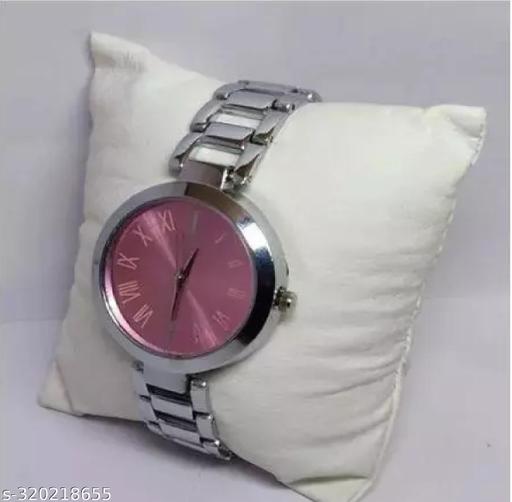 Trendy Women Silver Metal Analog Watch