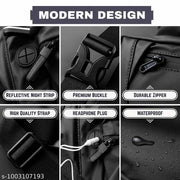 Waist Bag Men & Women Side Pouch for Travel & Sports Waterproof Adjustable Strap Waist Bag  (Black)
