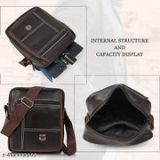 True Indian PU leather sling bag, Cross Body Bag Men’s | Stylish Shoulder Bag Men | Versatile Hand Bag for Men | Ideal for Travel & Office | Sling Bag Mini Passport Shoulder Strap Bag