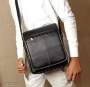 Value Vibe Premium PU Leather Office Side Bag for Men & Women | Stylish Crossbody Sling Bag for Office, Business & Daily Use
